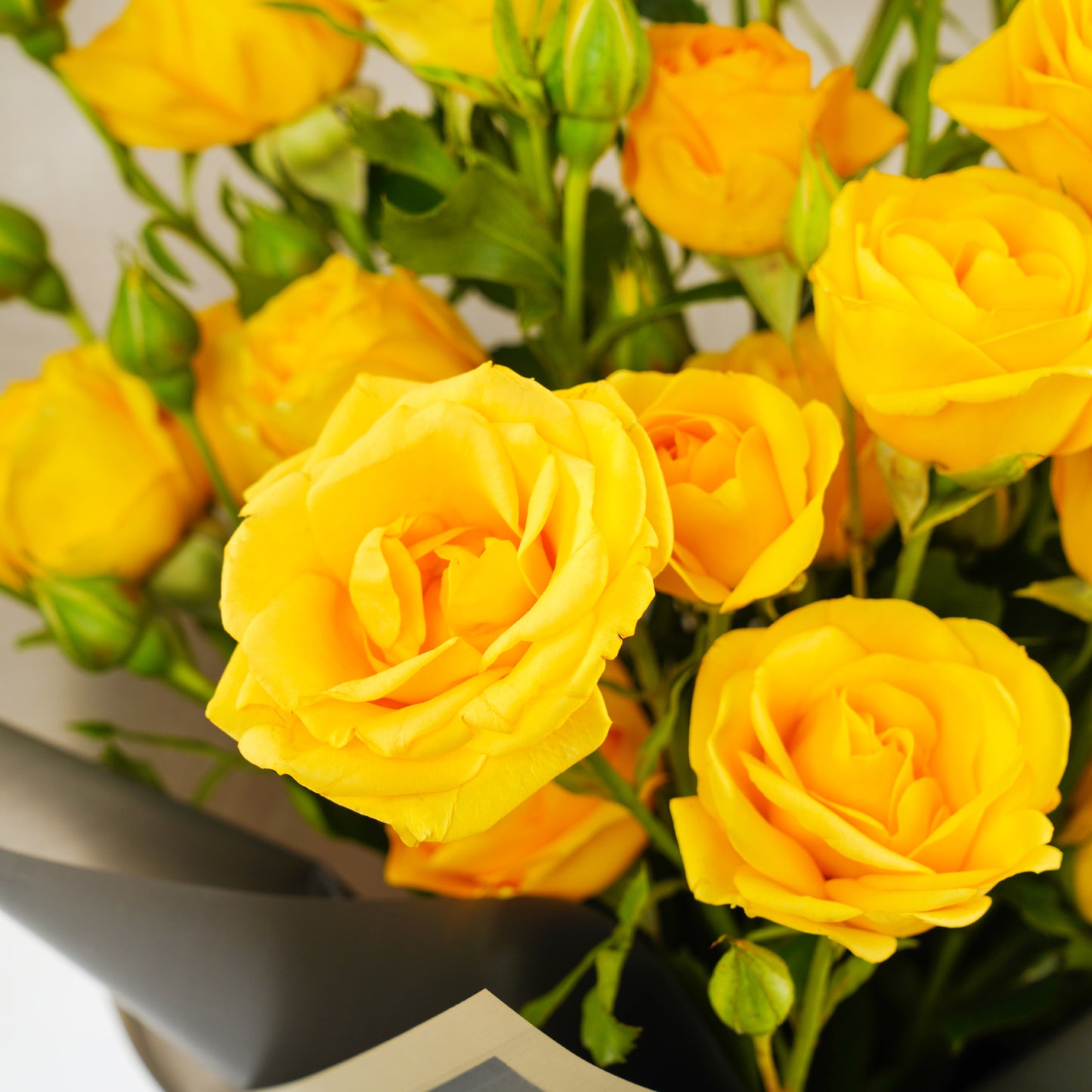Radiant She Blooms Bouquet - Vibrant Yellow Spray Roses