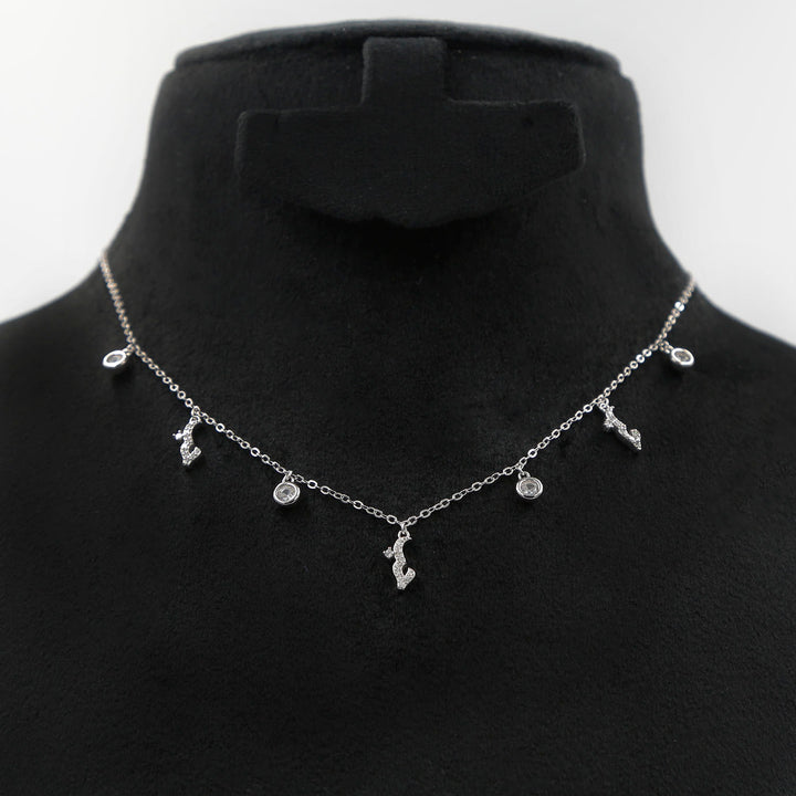 ورود حمراء رومانسية مع عقد حب فضي فاخر