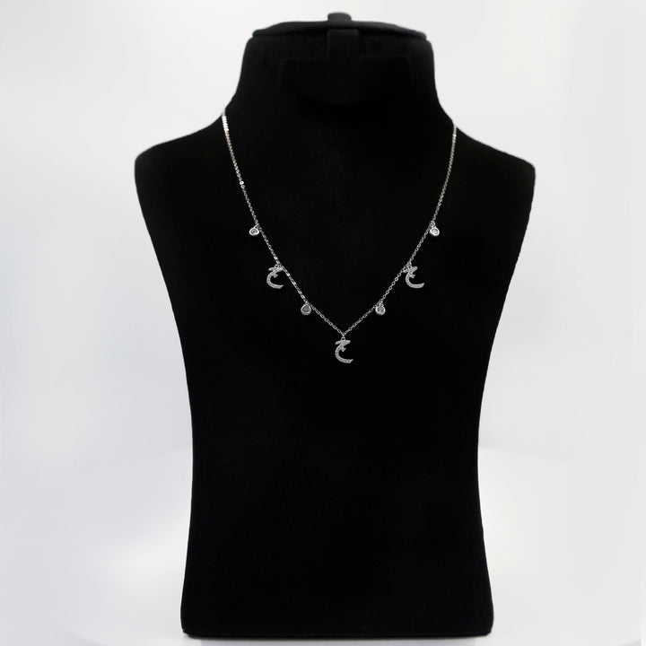 عقد فضة استرليني أنيق بحرف ج بالعربية من جلتر