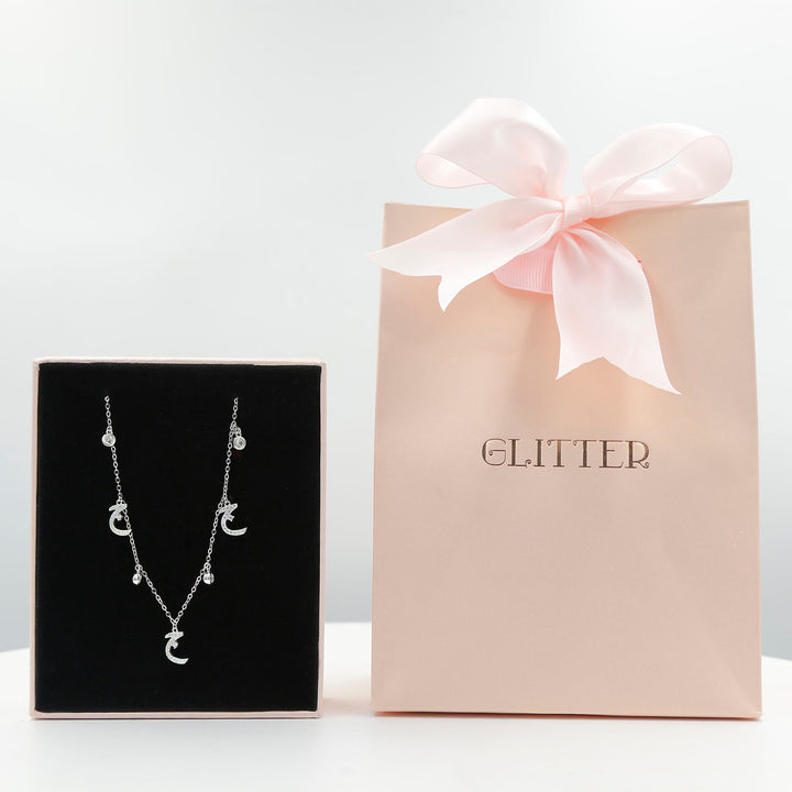 عقد فضة استرليني أنيق بحرف ج بالعربية من جلتر