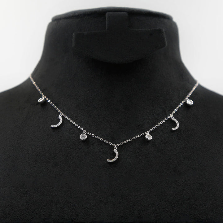 قلادة أنيقة من الفضة الإسترليني بحرف 'ر' العربي