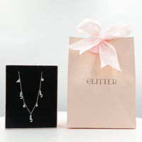 قلادة فضية أنيقة بحرف س العربي - ماركة جليتر