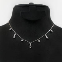 قلادة فضية أنيقة بحرف س العربي - ماركة جليتر