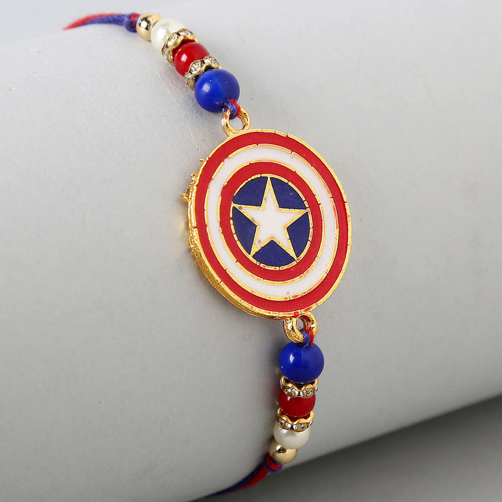 Superhero Captain America Rakhi For Kids