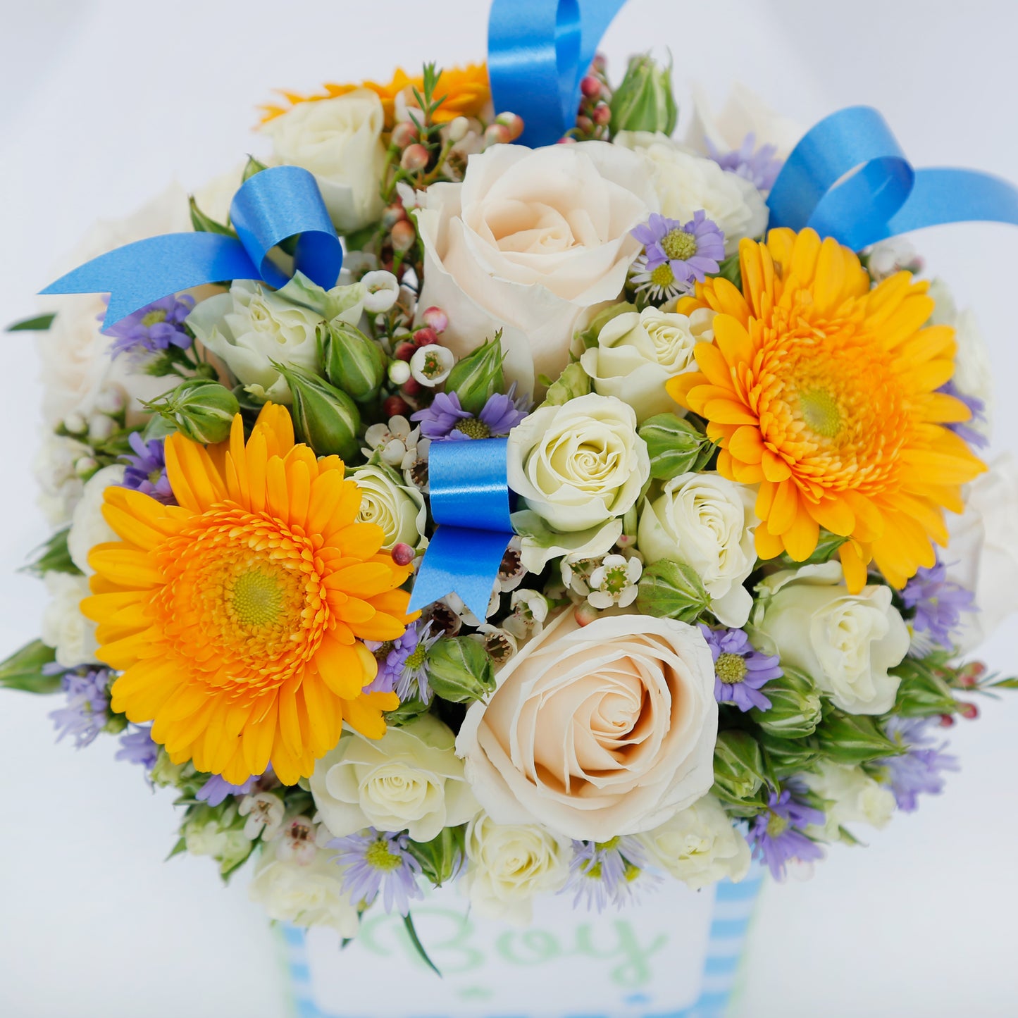 Sweet Prince Welcome Vase - It's a Boy Celebration Bouquet