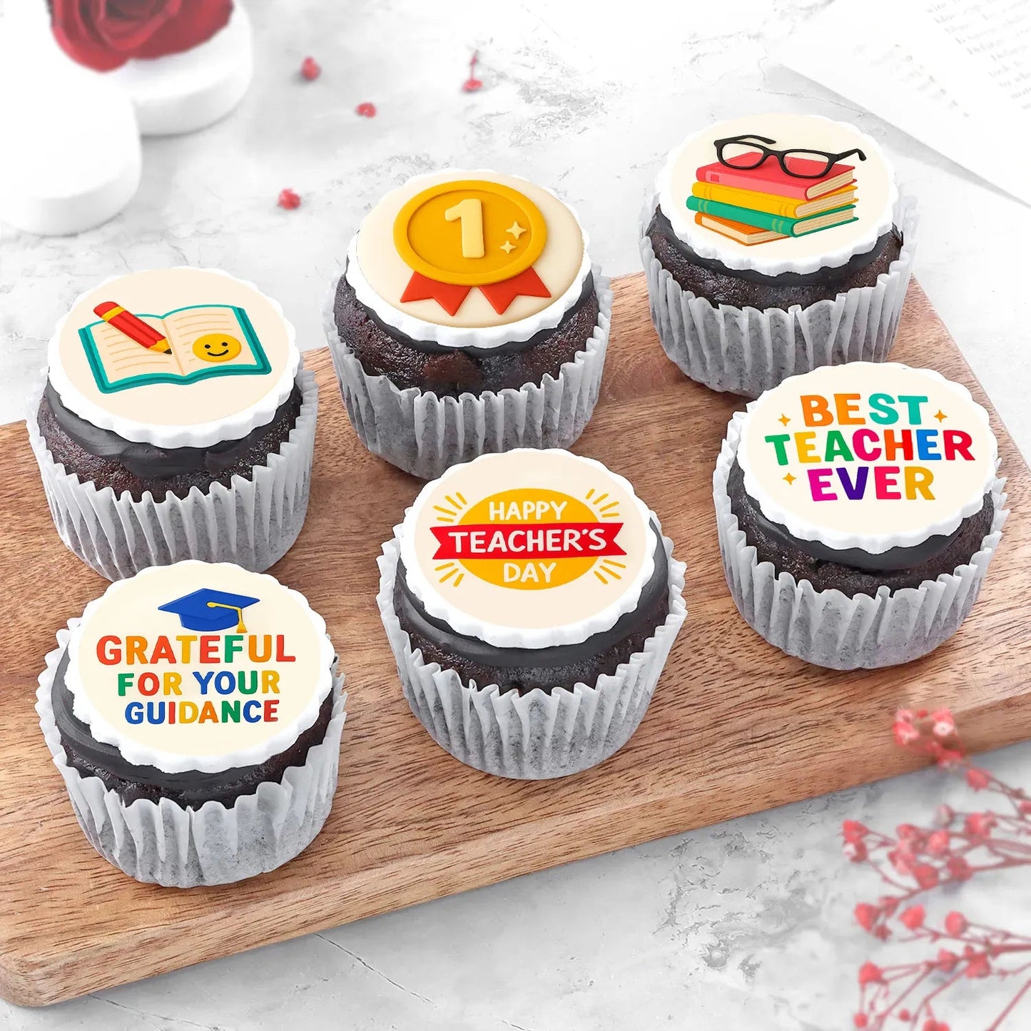 Teacher's Day Chocolate Cupcakes