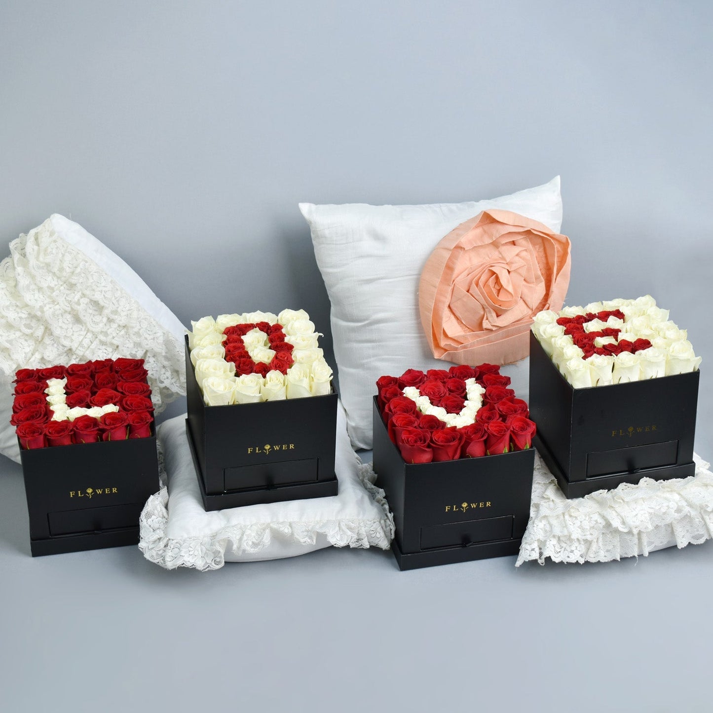 The Love Box Collection: Exquisite Floral Arrangement with Ferrero Rocher