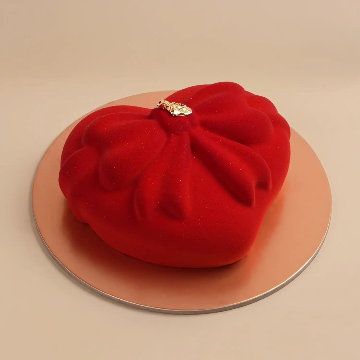 Exquisite Royal Velvet Empress Heart Cake - Red Velvet Delight