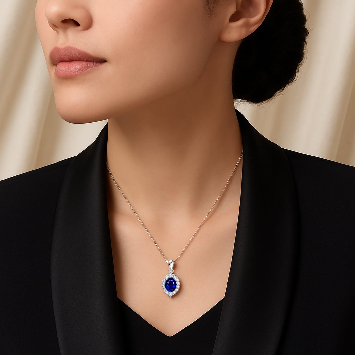 The Sapphire Glow Necklace: Elegance in Every Glance