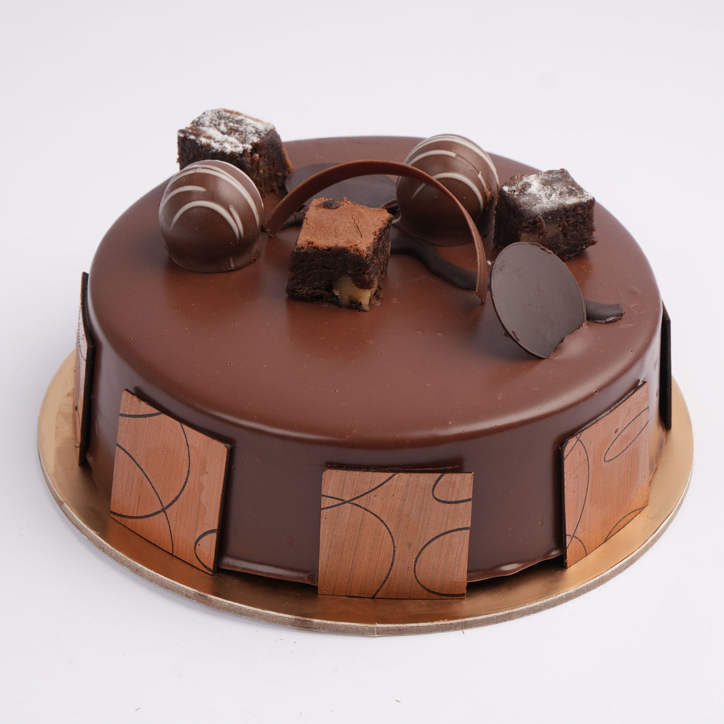 Gourmet Truffle Brownie Fudge Delight Cake