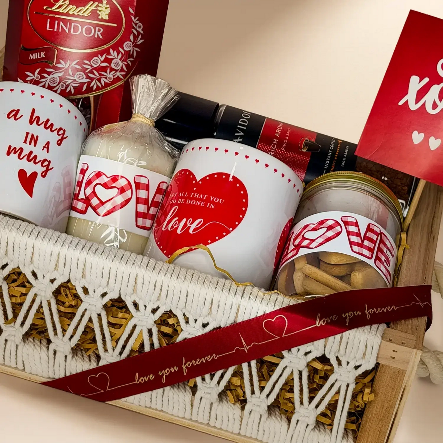 Deluxe Valentine’s Day Gift Hamper Tray with Chocolates, Mugs & More