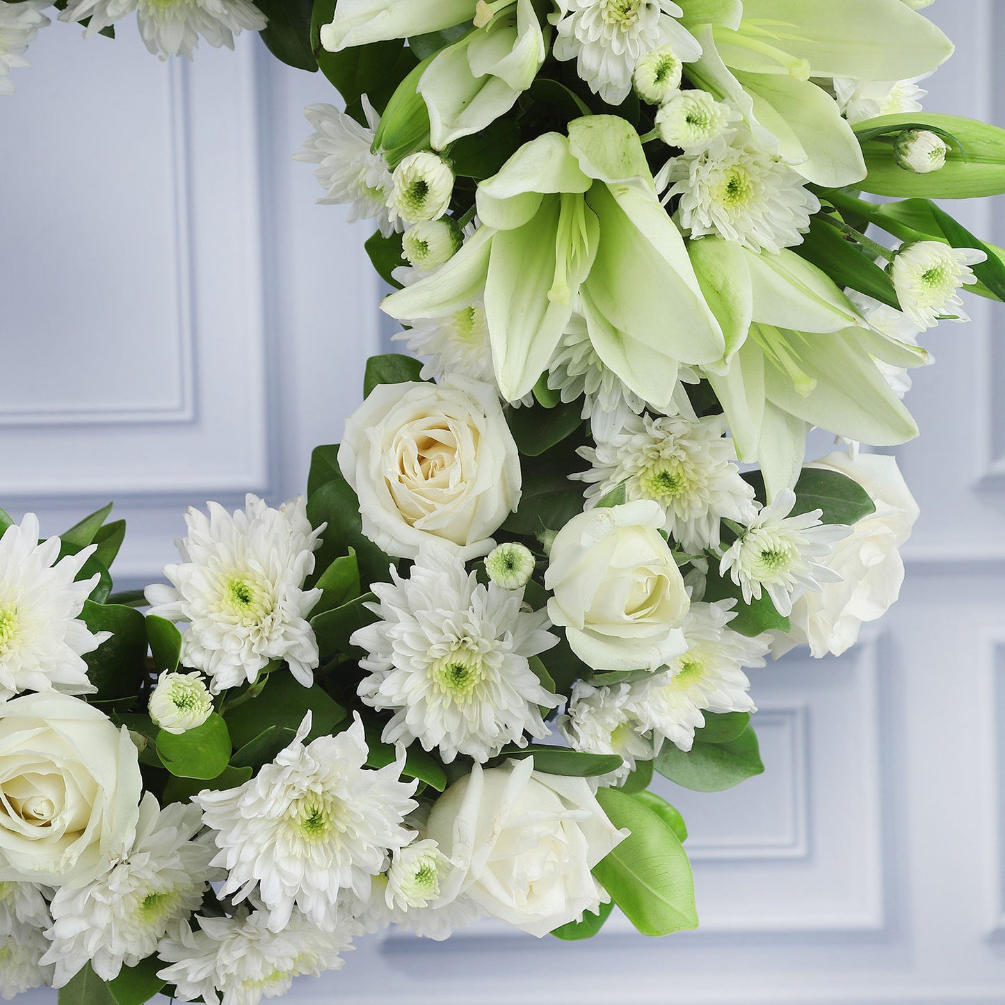 Elegant Whimsical White Symphony Floral Wreath