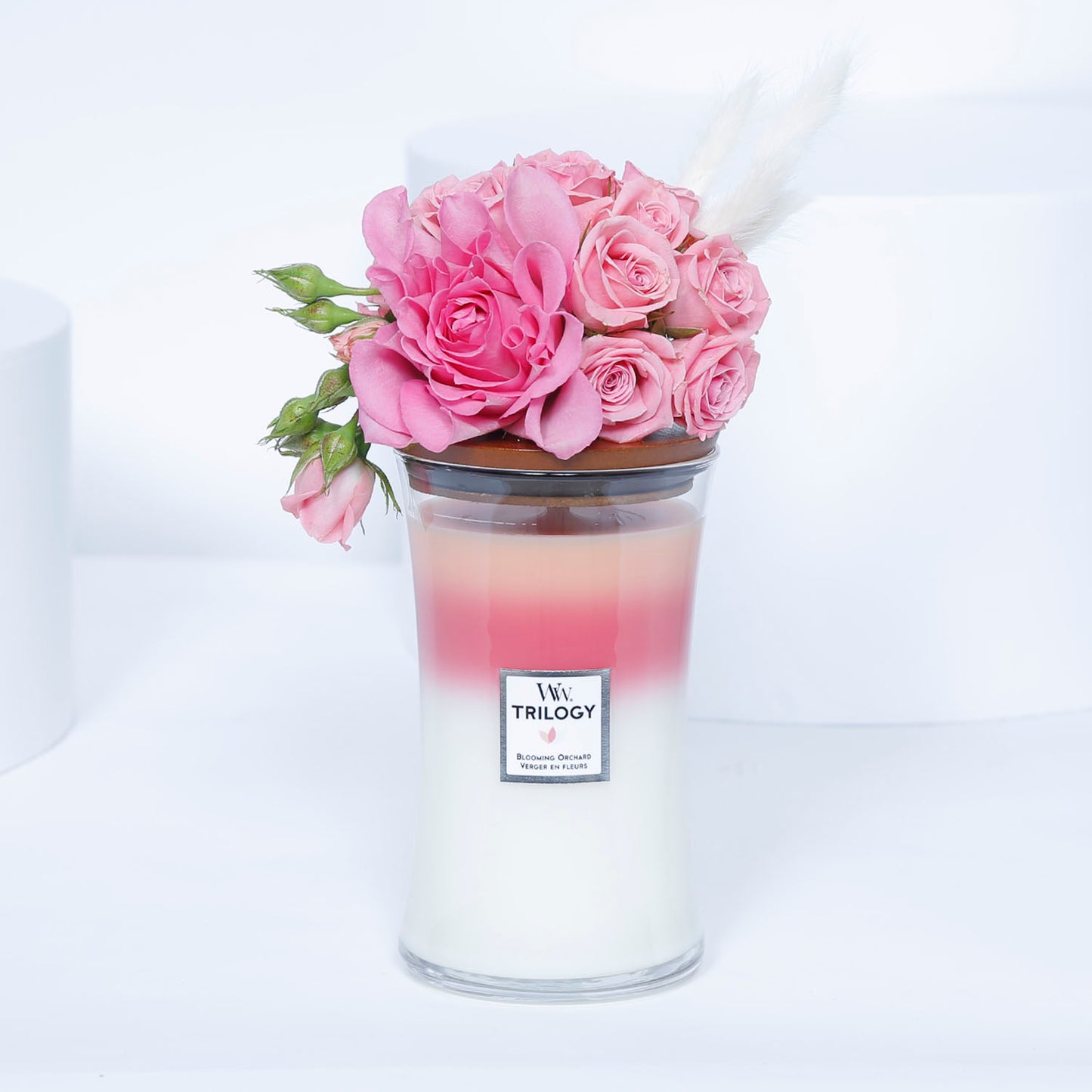 WoodWick | Trilogy Large Candle Hourglass Blooming Orchard