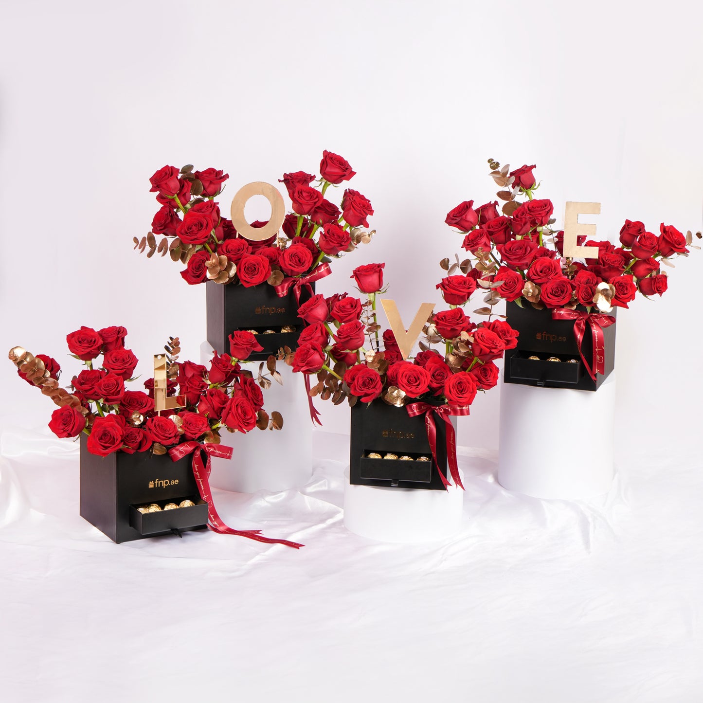 Expressions of Love: Luxurious Red Rose and Ferrero Rocher Gift Set