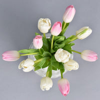 Elegant Arrangement of 10 Tulips in a Stylish Fish Bowl