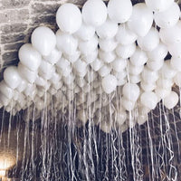Elegant 100 White Latex Balloons for Celebrations