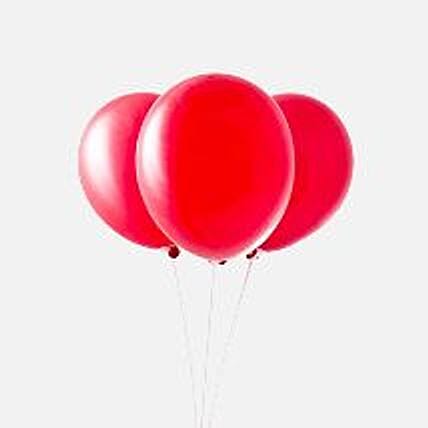 3 Red Latex Balloons