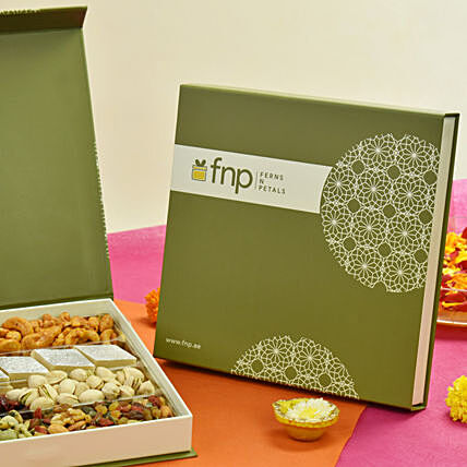 Deluxe Assorted Sweets and Dry Fruits Gift Box