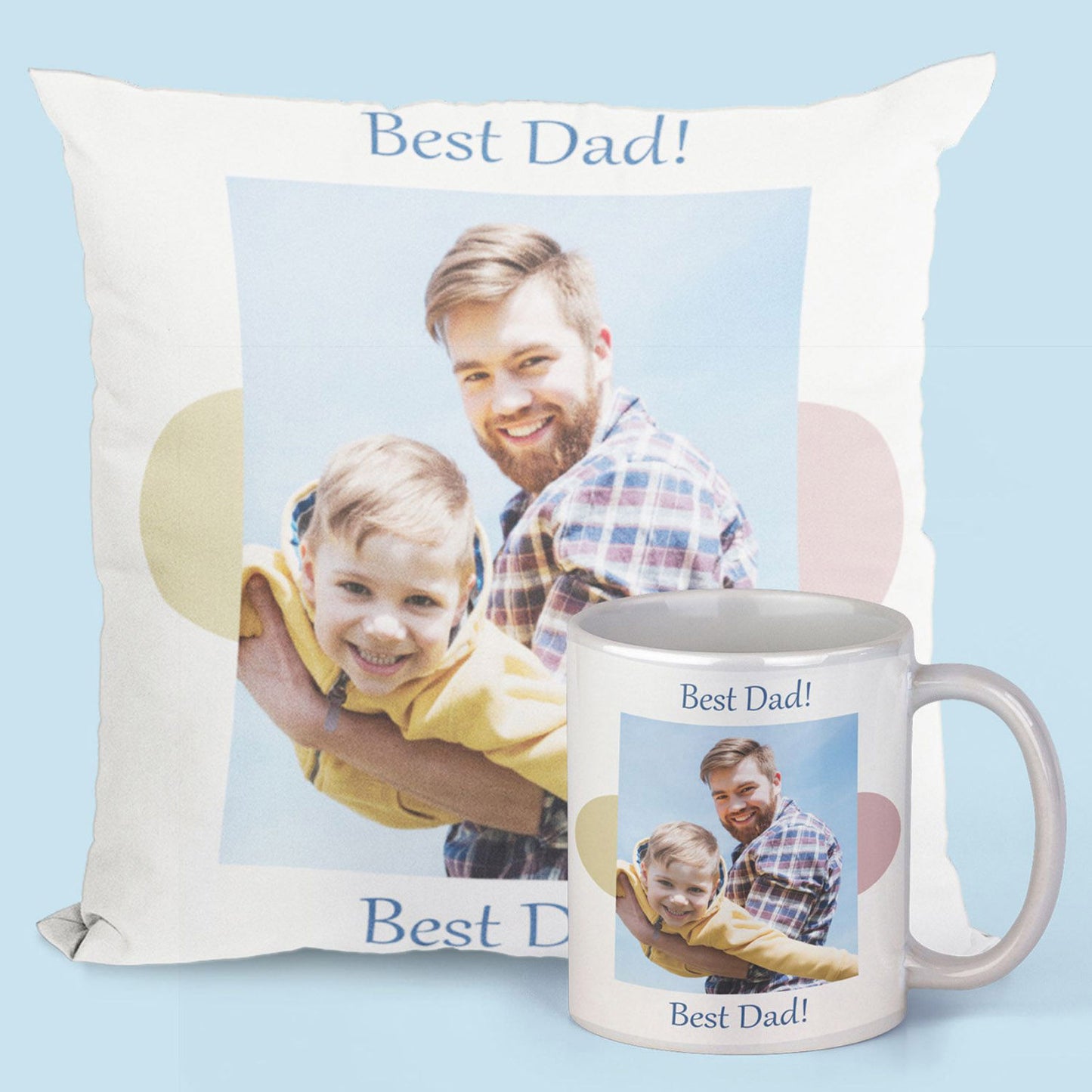 Best Dad Gift Combo - Cushion Cover and Mug Set