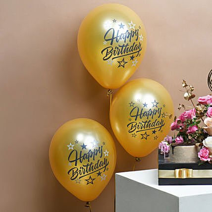 Luxury Birthday Gourmet Indulgence with Elegant Roses