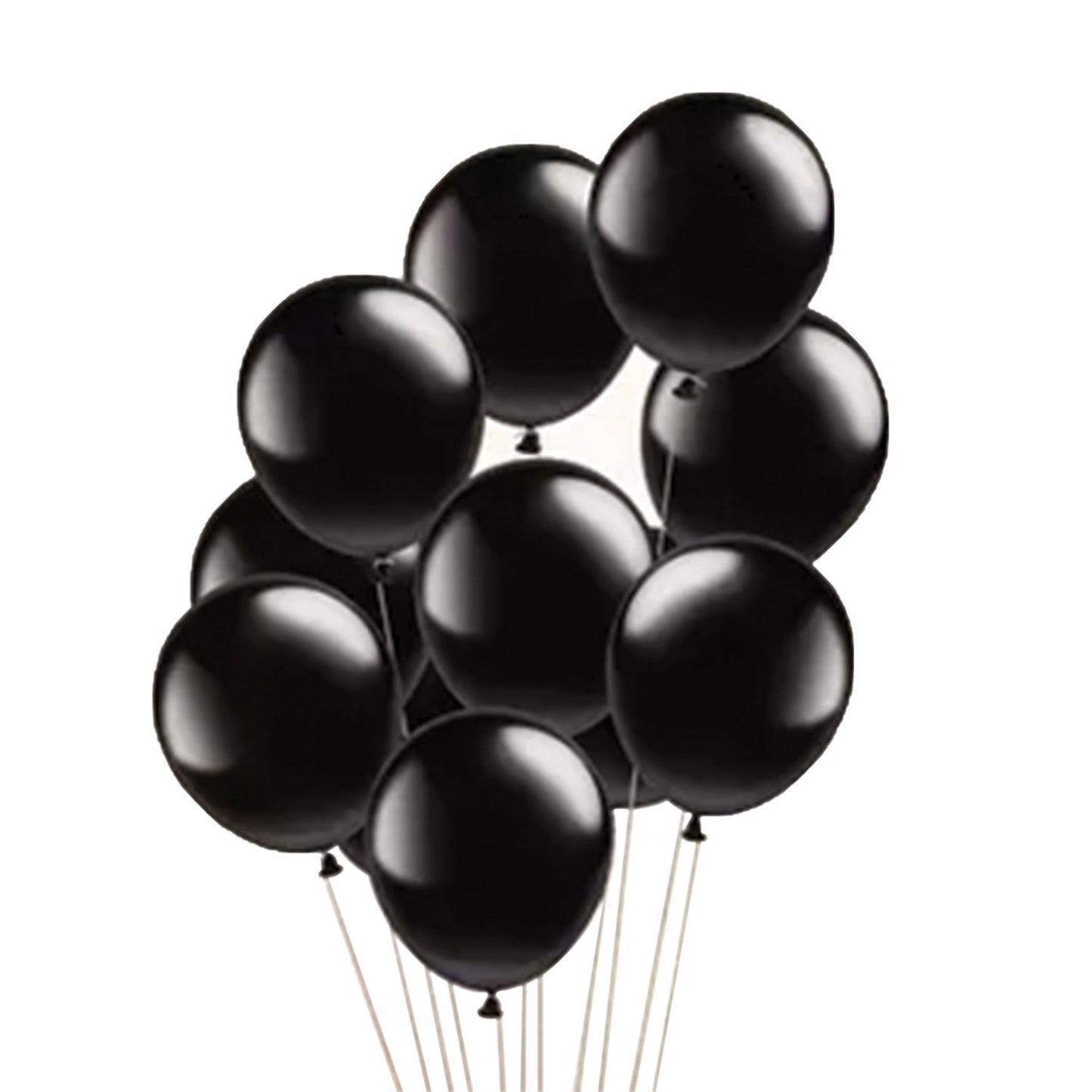 Elegant Black Latex Balloons - Pack of 10 for Stylish Celebrations