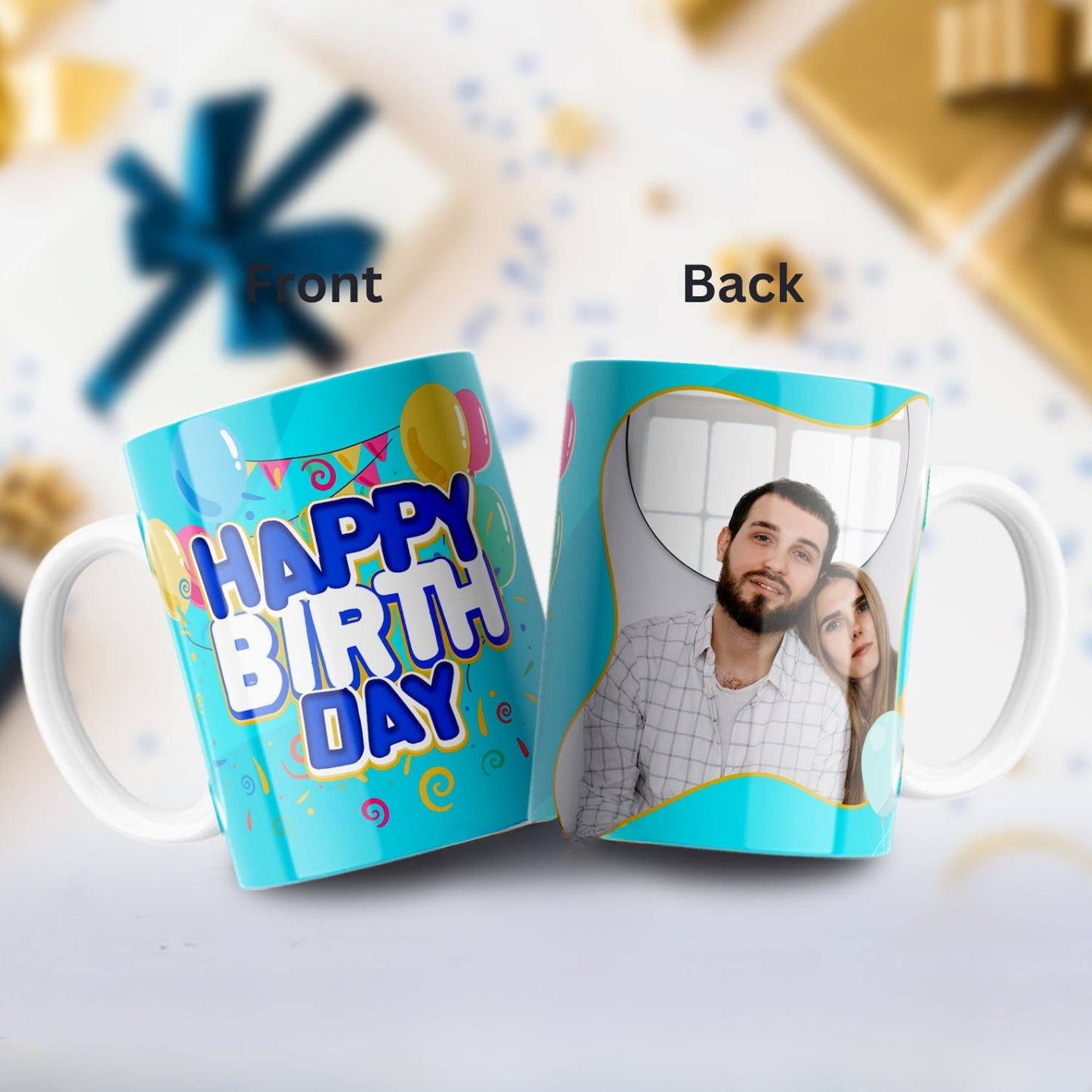 Personalized Ceramic Birthday Mug with Custom Photo