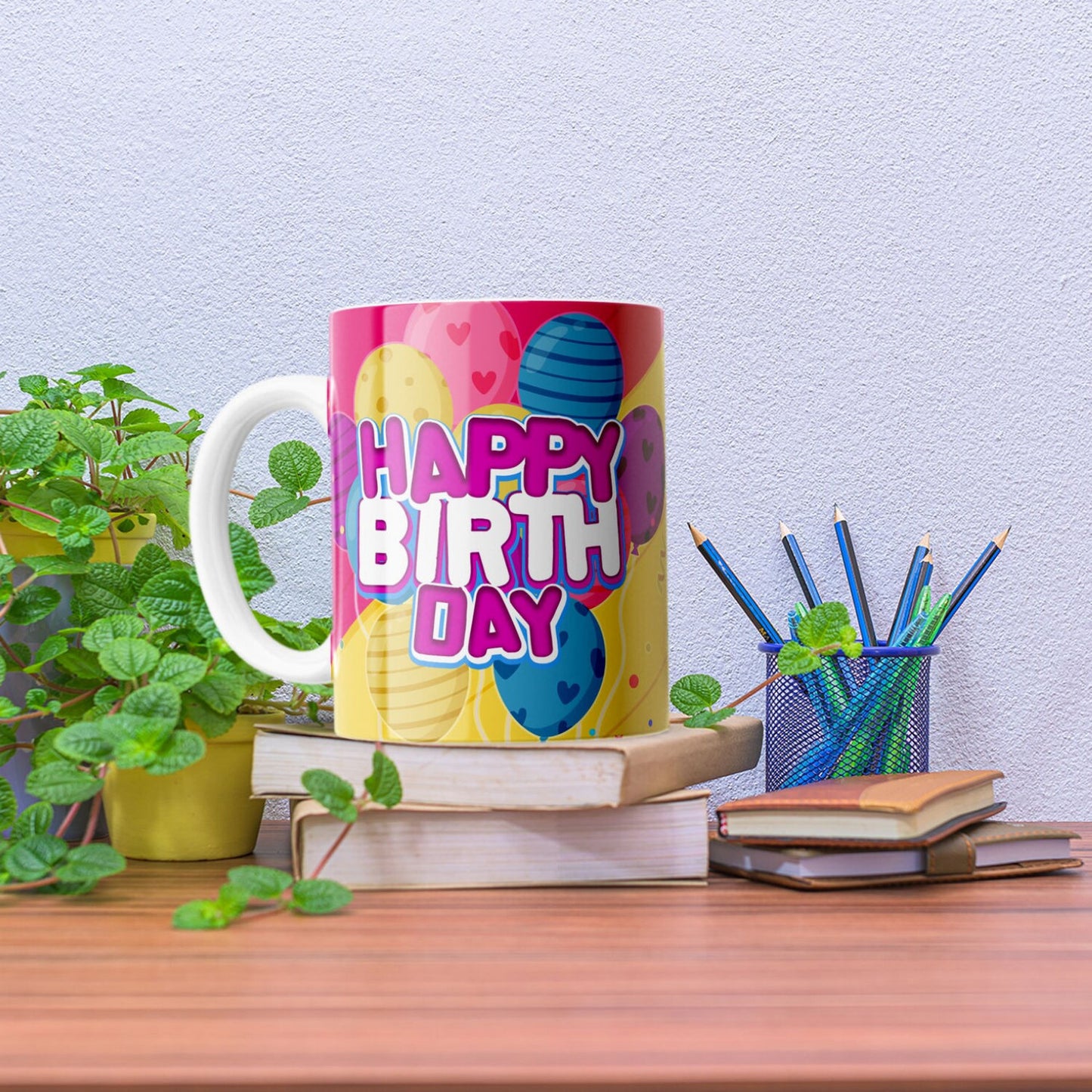 Colorful Birthday Surprise Personalized Ceramic Mug