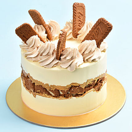 Exquisite Tiered Biscoff Dream Cake - Indulgent Lotus Delight