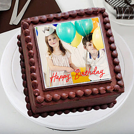 Delicious Truffle Photo Cake - Perfect for Birthdays