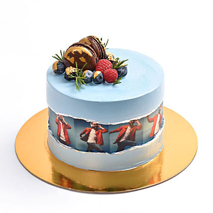 Custom Photo Chocolate Canvas Cake - Perfect for Celebrations