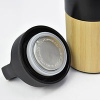 زجاجة ماء محفورة شخصية - صديقة للبيئة من الخيزران والفولاذ المقاوم للصدأ