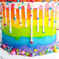 Delightful Exquisite Vanilla Rainbow Cake - A Celebration of Colors