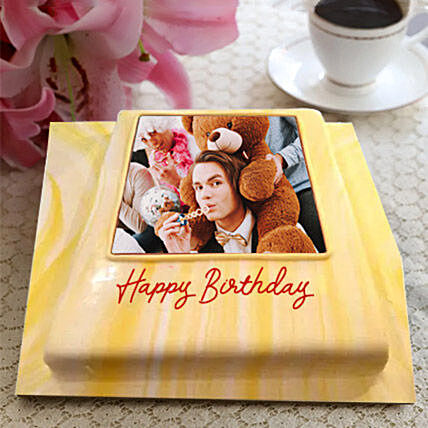 Personalized Framed Birthday Photo Cake - Truffle Delight