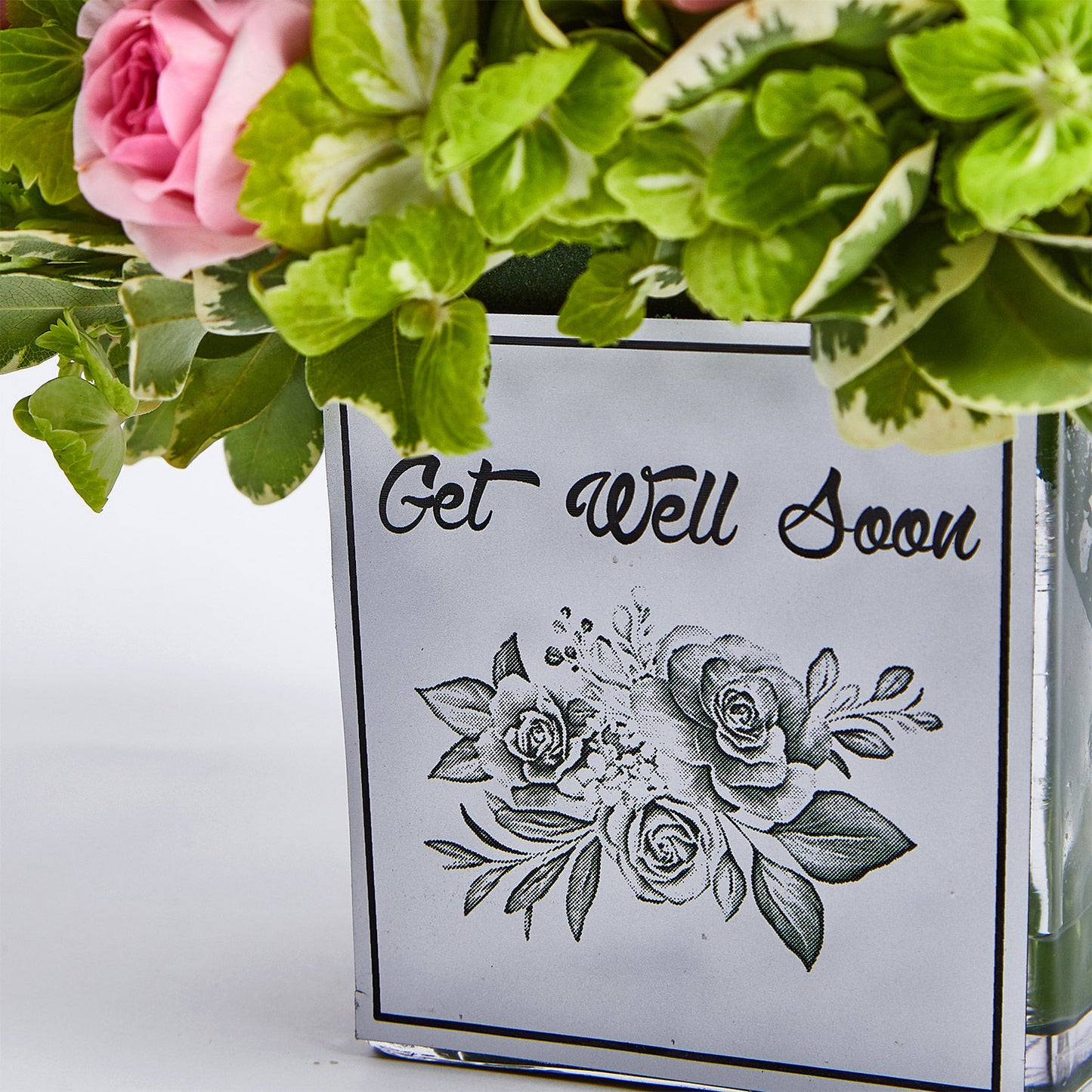 Vibrant Get Well Soon Flower Arrangement in Elegant Glass Vase
