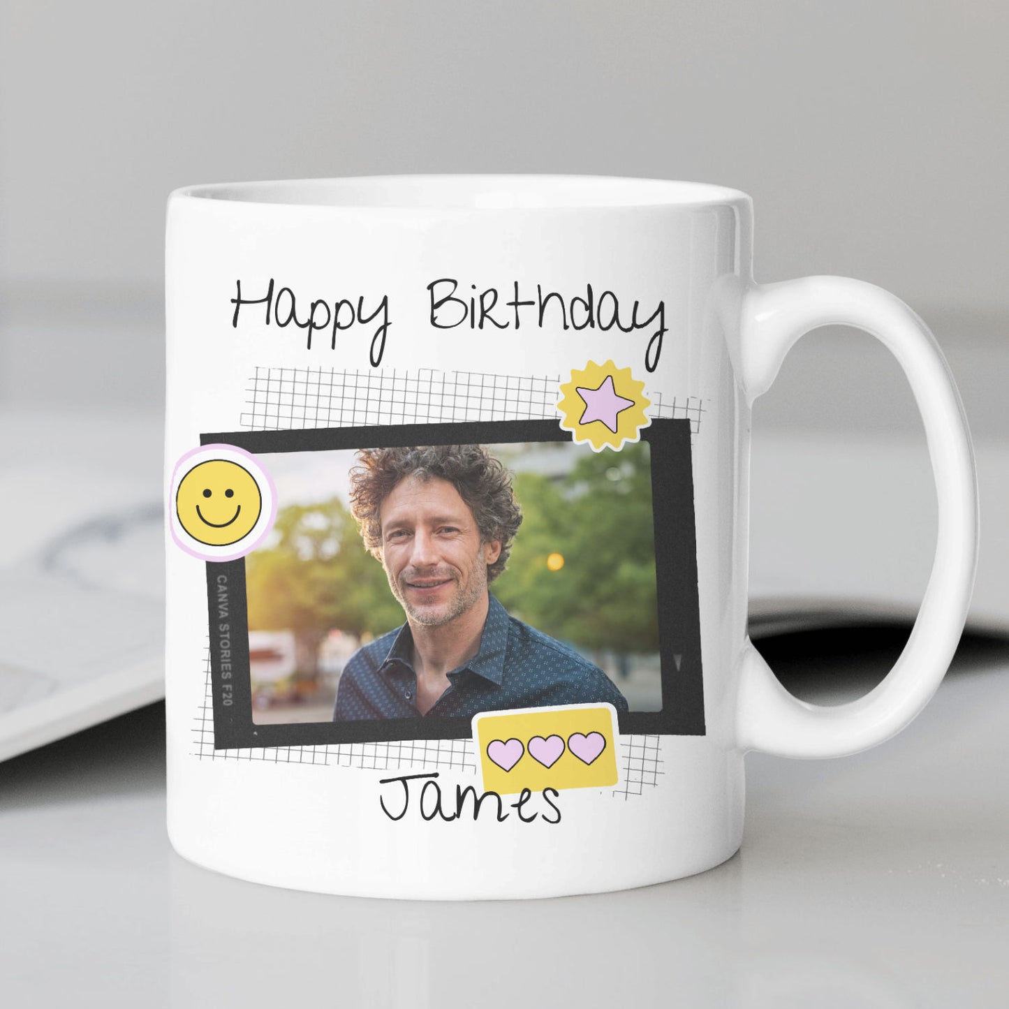 Personalized Happy Birthday Boss Ceramic Mug with Custom Photo