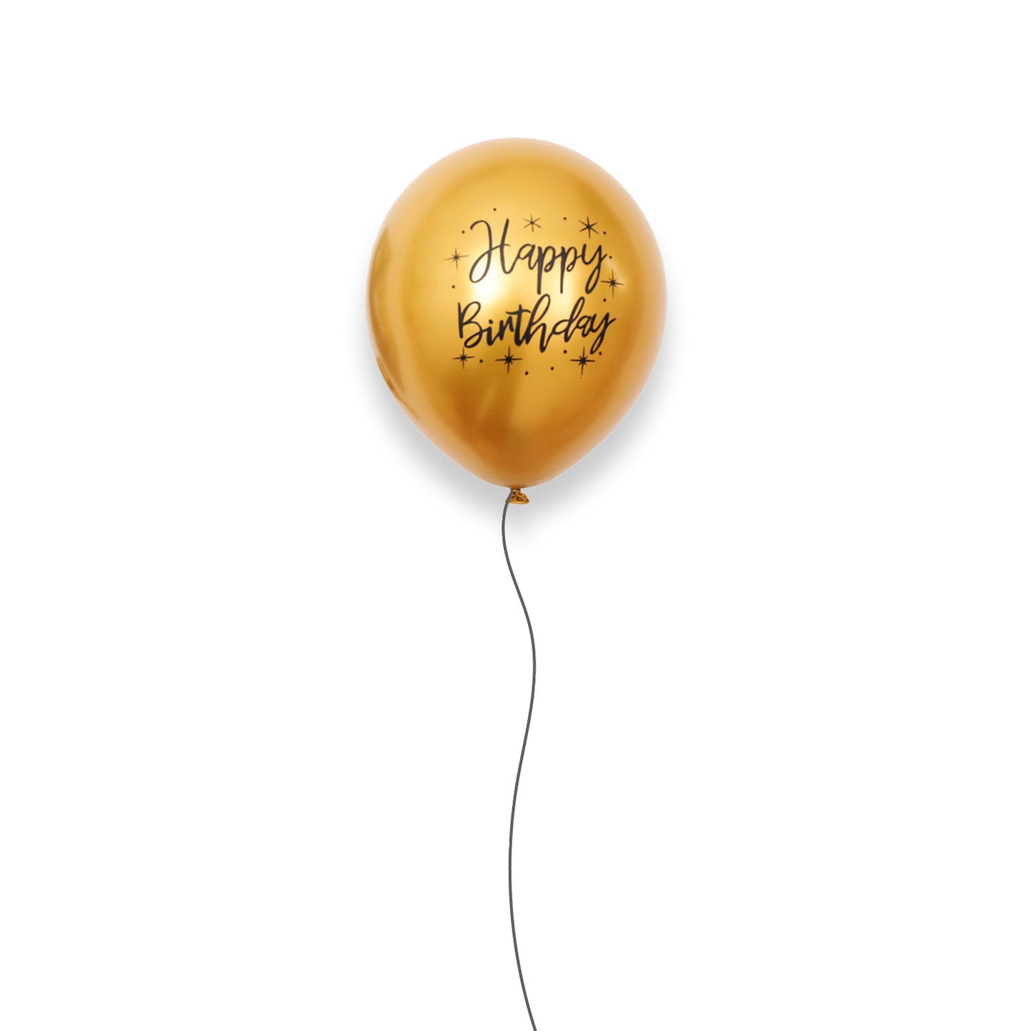 Elegant Golden Happy Birthday Latex Balloon - Perfect for Celebrations