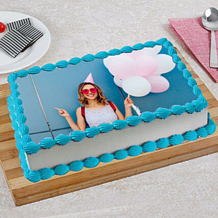 Delicious Half Kg Truffle Birthday Photo Cake - Serves 4 to 6