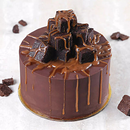 Decadent Brownie Caramel Cake - Perfect for Celebrations