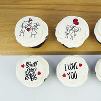 حلاوة الحب: كب كيك الفانيليا والشوكولاتة لعيد الحب