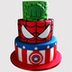 Marvel Avengers Three-Layered Chocolate Fondant Cake