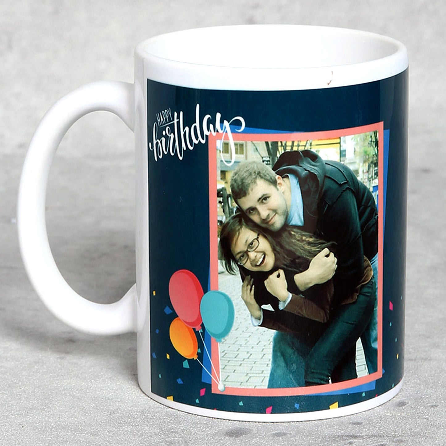 Customizable Ceramic Birthday Mug with Personal Photo