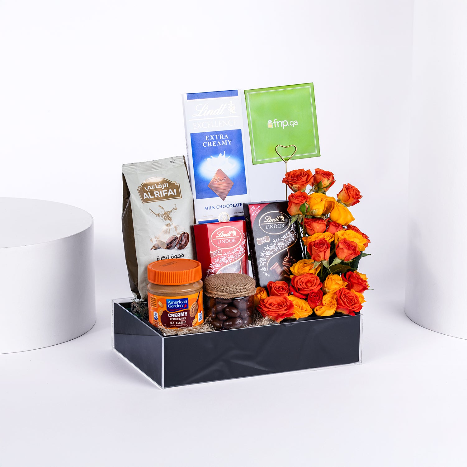 Exquisite Treats & Mixed Roses Arrangement