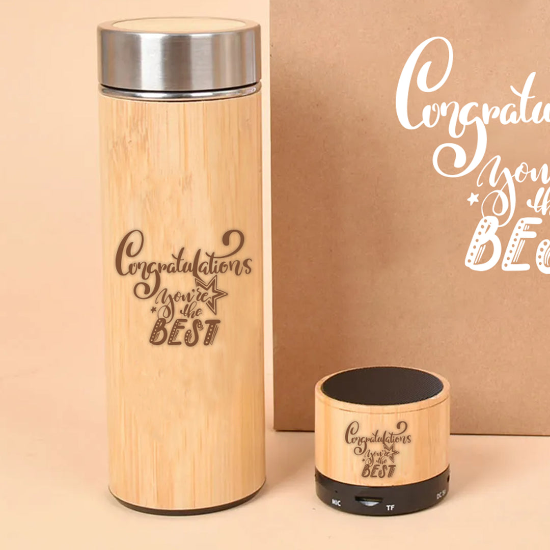 Eco-Friendly Bamboo Gift Box for Congratulations - Sustainable and Stylish