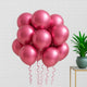 Elegant Set of 10 Pink Metallic Helium Balloons for Celebration