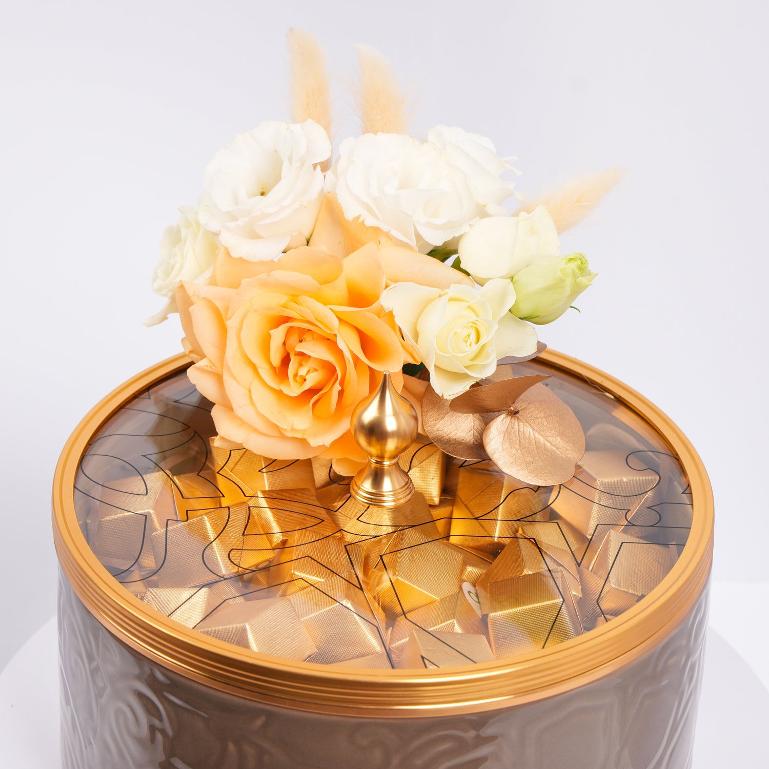 Otantik Home - Brown Chocolate Bowl with Rose