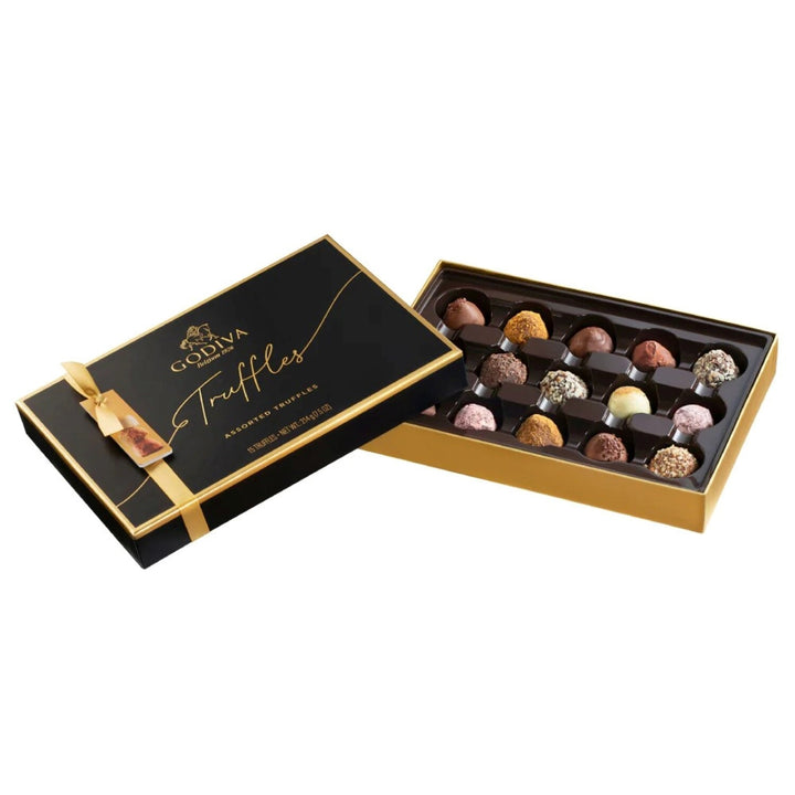 Godiva Truffles Collection with Elegant Sunflower Bouquet - 15 Assorted Pieces