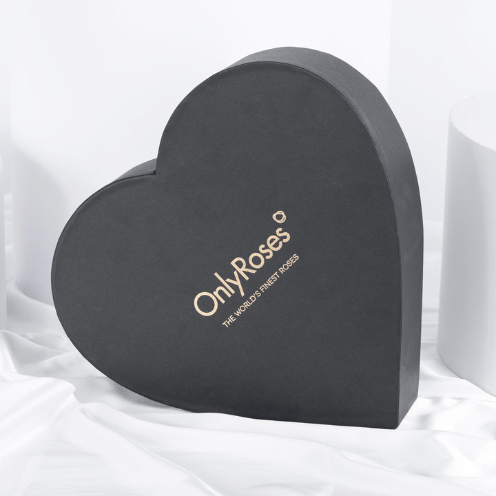 Exquisite 12 Orange Forever Roses with Luxurious Godiva Chocolate in Heart-Shaped Box