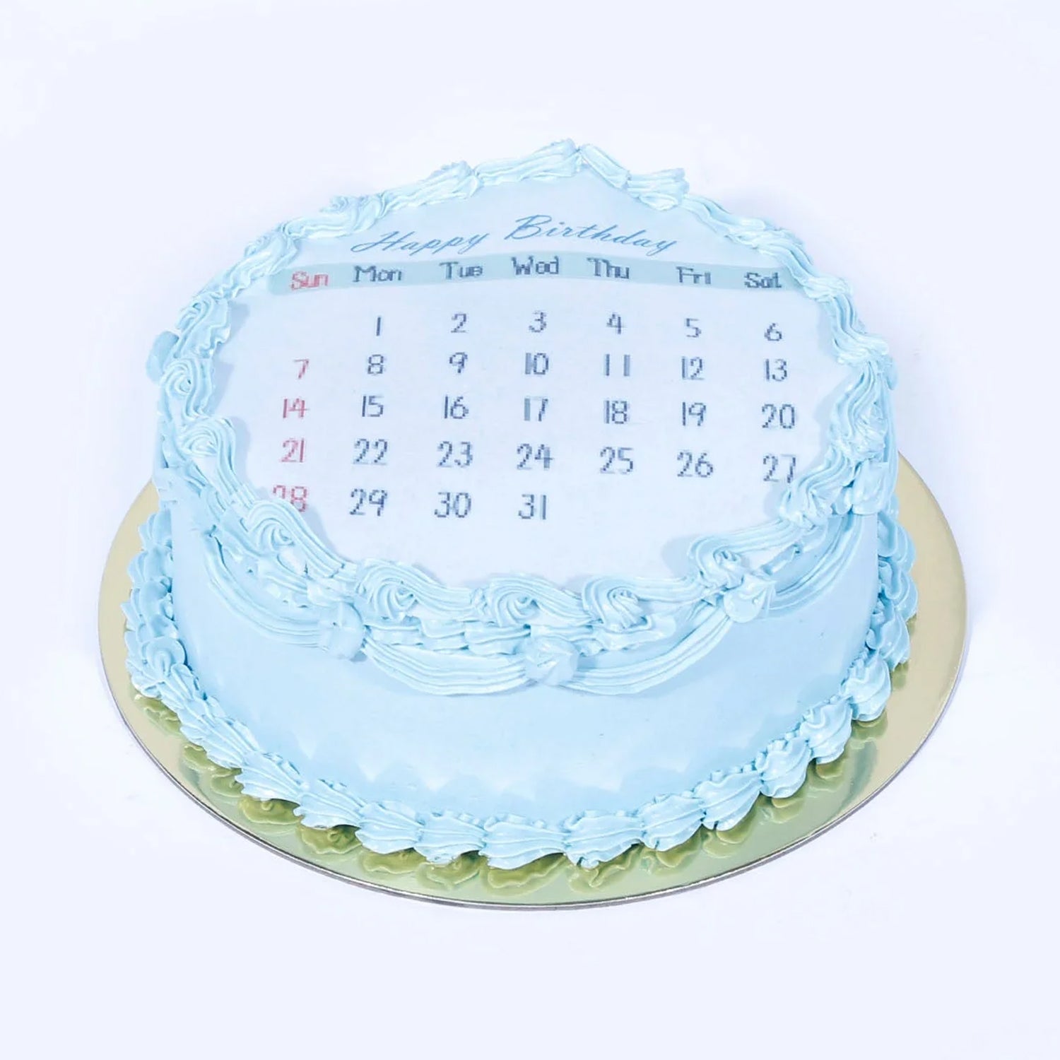 Unique Calendar Candle Cake