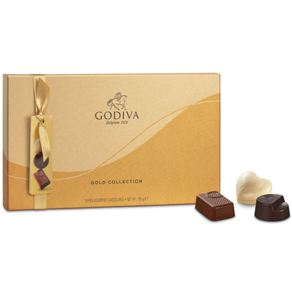 Godiva | Gold Collection Assorted Chocolate - 15 Pcs & Flower Vase