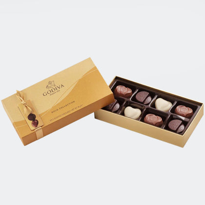 Godiva | Gold Collection Assorted chocolate - 8 pcs & Two Sunflower Bouquet